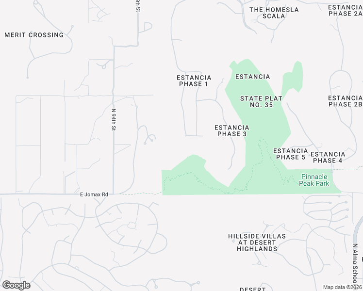 map of restaurants, bars, coffee shops, grocery stores, and more near 9709 East Bajada Road in Scottsdale
