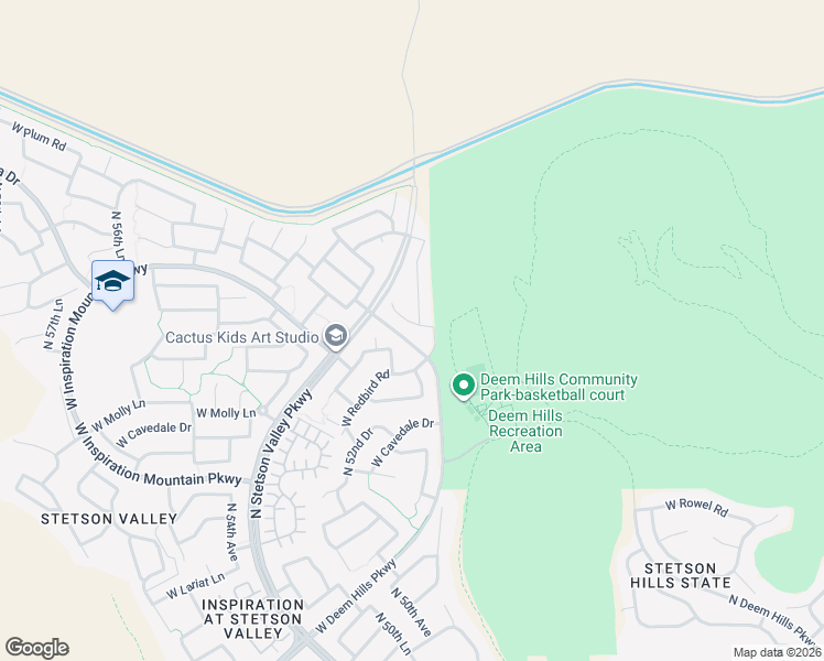 map of restaurants, bars, coffee shops, grocery stores, and more near 5141 West Quail Track Drive in Phoenix