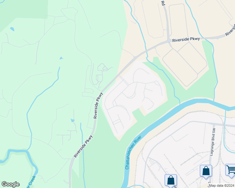 map of restaurants, bars, coffee shops, grocery stores, and more near 9137 Hanover Street in Lithia Springs