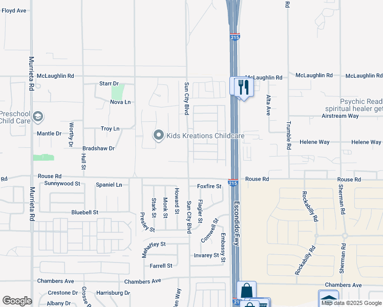 map of restaurants, bars, coffee shops, grocery stores, and more near 26893 Summer Sunshine Drive in Menifee