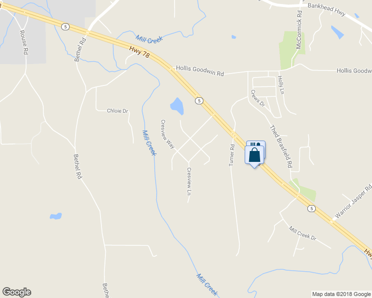 map of restaurants, bars, coffee shops, grocery stores, and more near 7923 Cresview Drive in Dora