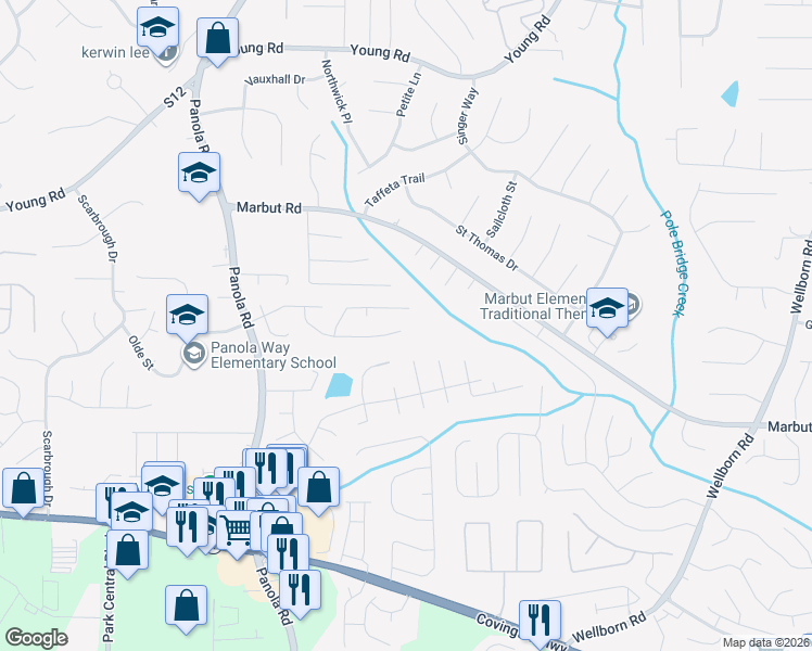 map of restaurants, bars, coffee shops, grocery stores, and more near 5583 Downs Way in Lithonia