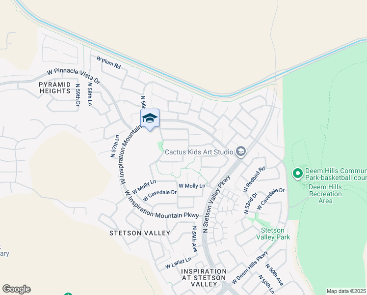 map of restaurants, bars, coffee shops, grocery stores, and more near 5509 West Quail Track Drive in Phoenix