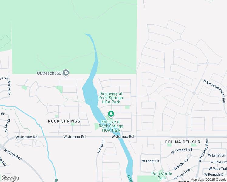 map of restaurants, bars, coffee shops, grocery stores, and more near 7644 West Quail Track Drive in Peoria