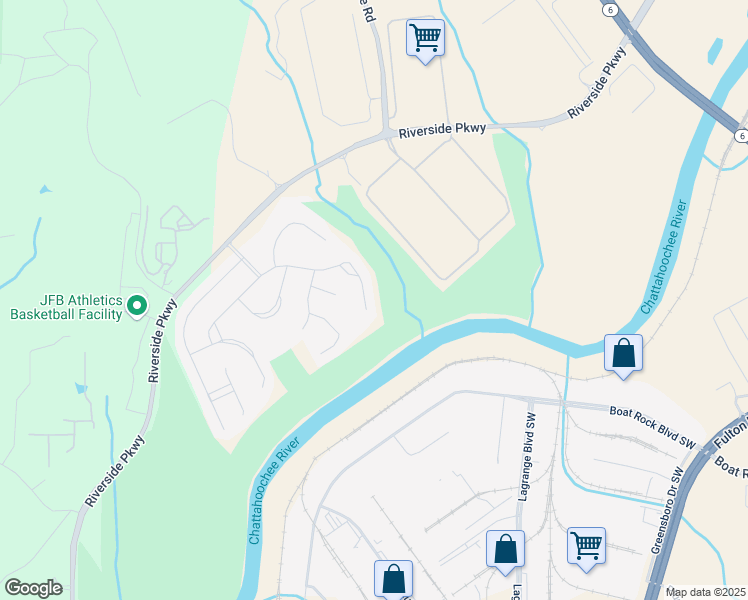 map of restaurants, bars, coffee shops, grocery stores, and more near 9089 Hanover Street in Lithia Springs