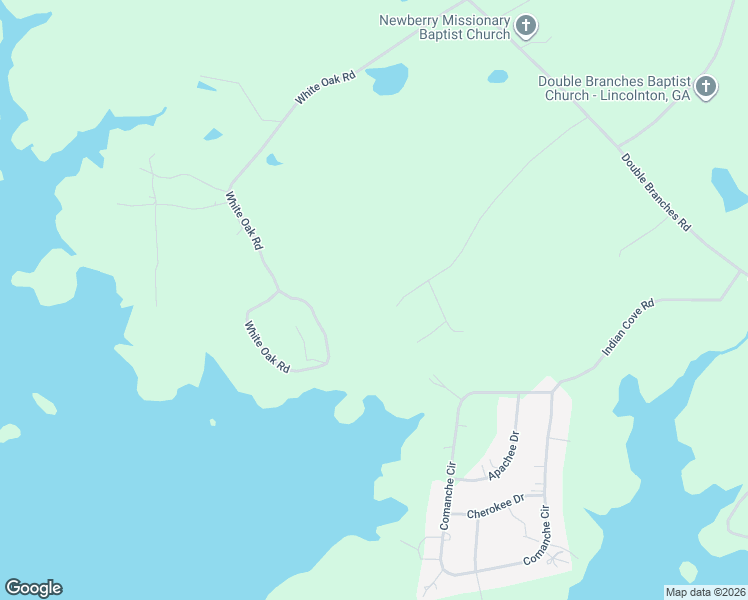 map of restaurants, bars, coffee shops, grocery stores, and more near 1250 Mosley Road in Lincolnton