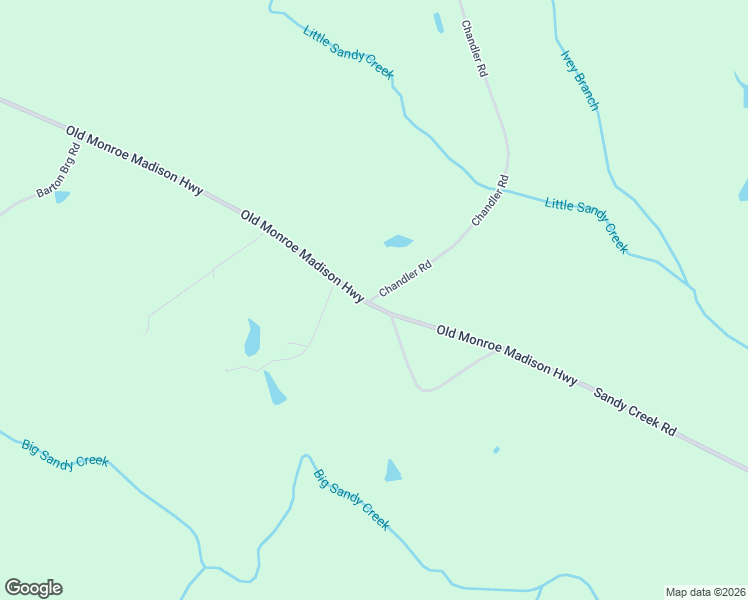 map of restaurants, bars, coffee shops, grocery stores, and more near Old Monroe Madison Highway in Walton County