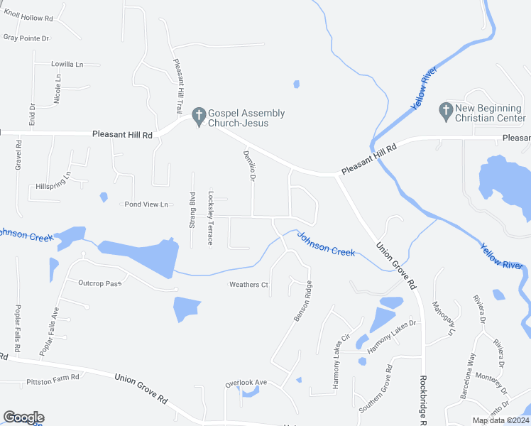 map of restaurants, bars, coffee shops, grocery stores, and more near 7780 Providence Point Way in Lithonia