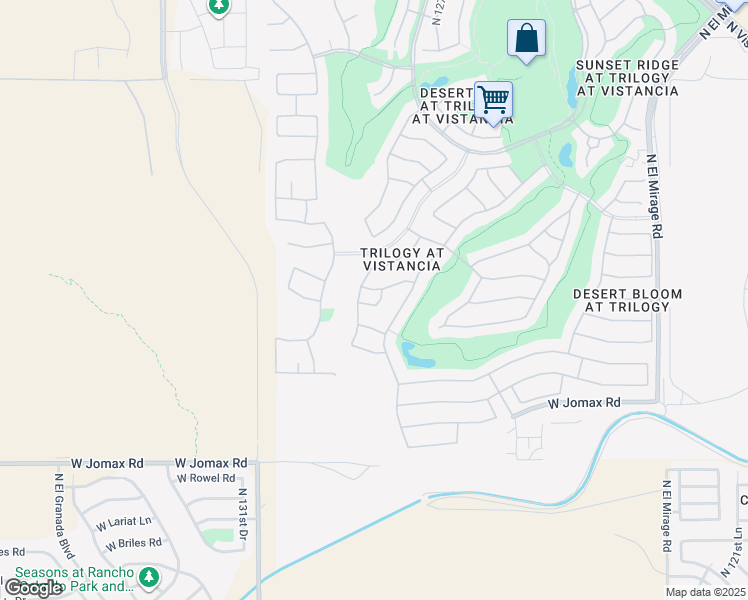 map of restaurants, bars, coffee shops, grocery stores, and more near 27360 North 128th Lane in Peoria