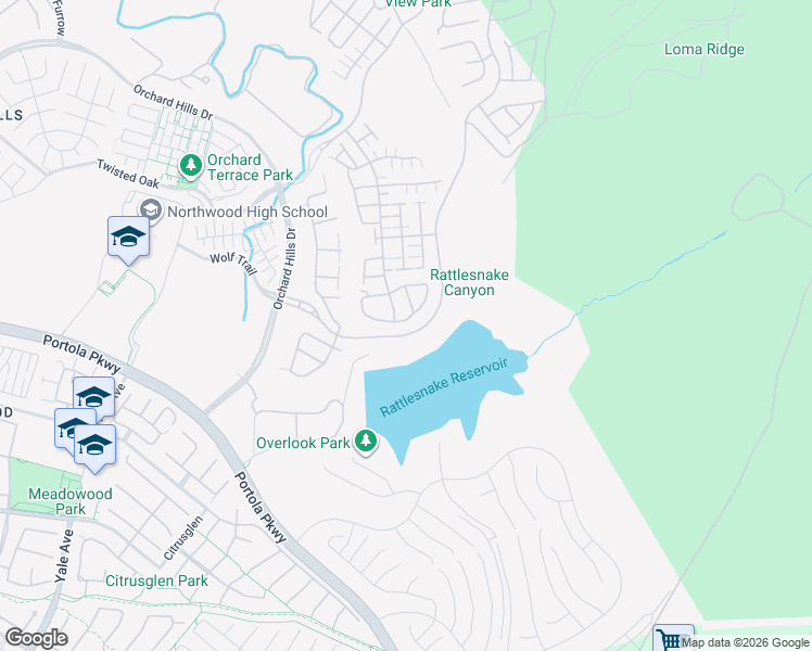 map of restaurants, bars, coffee shops, grocery stores, and more near 163 Summerland in Irvine