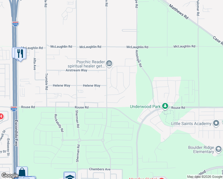 map of restaurants, bars, coffee shops, grocery stores, and more near 27777 Calle Los Olivos in Menifee