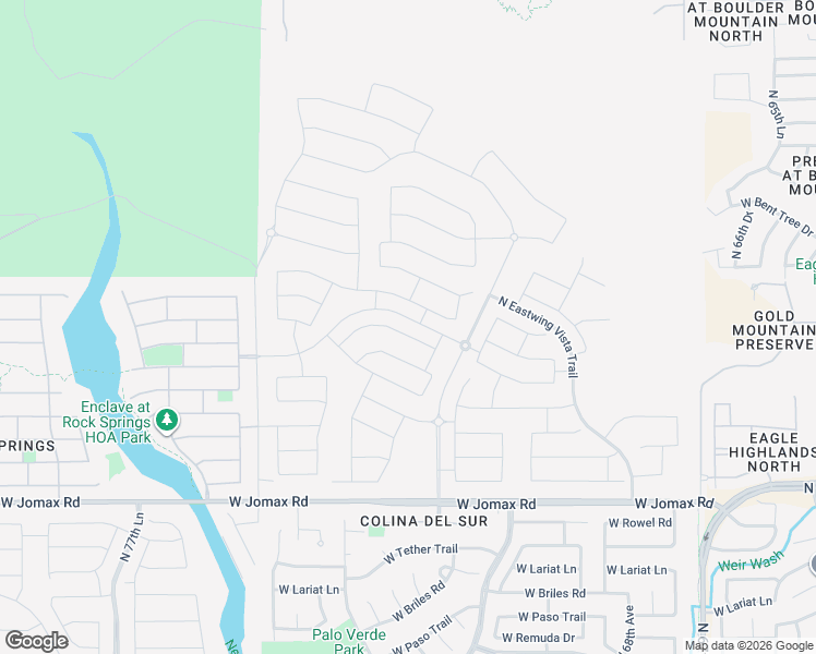 map of restaurants, bars, coffee shops, grocery stores, and more near 7233 West Quail Track Drive in Peoria