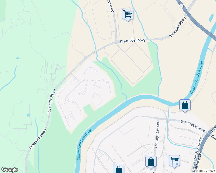 map of restaurants, bars, coffee shops, grocery stores, and more near 9090 Hanover Street in Lithia Springs