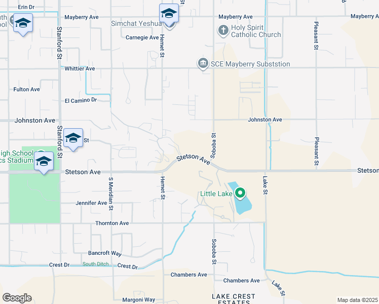 map of restaurants, bars, coffee shops, grocery stores, and more near 42370 Stetson Avenue in Hemet
