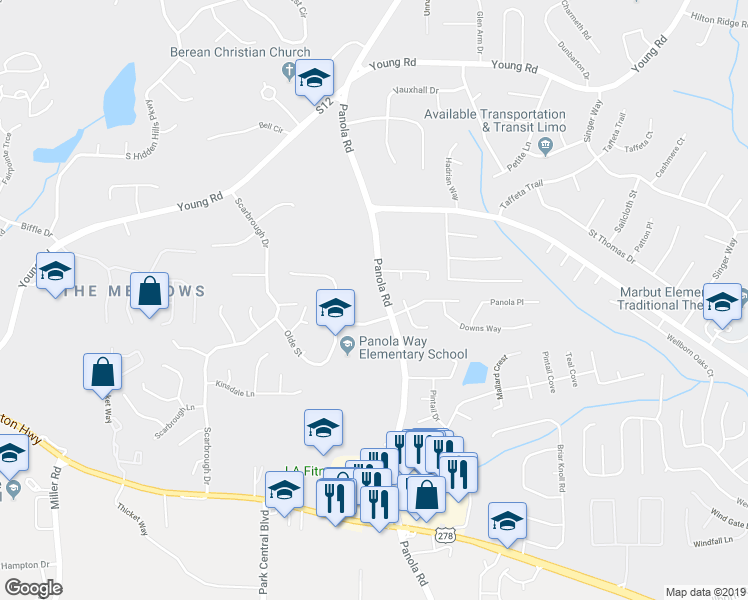 map of restaurants, bars, coffee shops, grocery stores, and more near 2027 Panola Rd in Lithonia