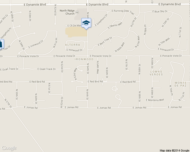 map of restaurants, bars, coffee shops, grocery stores, and more near 6428 East Red Bird Road in Scottsdale