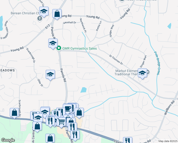 map of restaurants, bars, coffee shops, grocery stores, and more near 5514 Panola Place in Lithonia