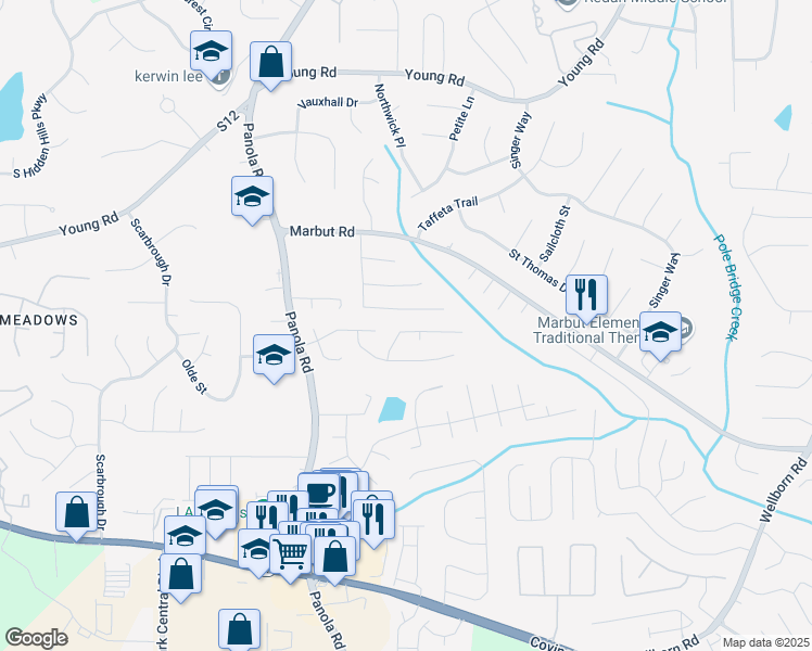 map of restaurants, bars, coffee shops, grocery stores, and more near 5531 Panola Place in Lithonia