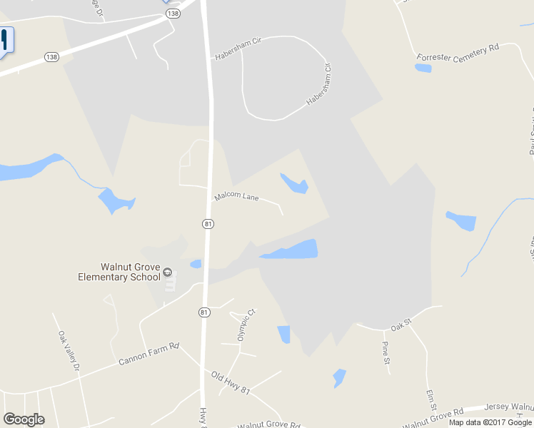 map of restaurants, bars, coffee shops, grocery stores, and more near 210 Malcom Lane in Covington