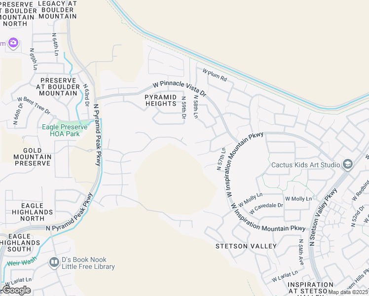 map of restaurants, bars, coffee shops, grocery stores, and more near 5913 West Fetlock Trail in Phoenix