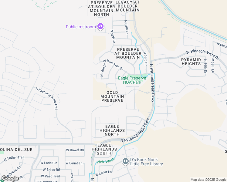 map of restaurants, bars, coffee shops, grocery stores, and more near 6529 West Buckhorn Trail in Phoenix