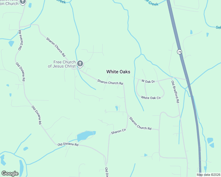 map of restaurants, bars, coffee shops, grocery stores, and more near 4064 Sharon Church Road in Dixiana