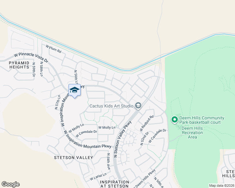 map of restaurants, bars, coffee shops, grocery stores, and more near W Inspiration Mountain Pkwy in Phoenix