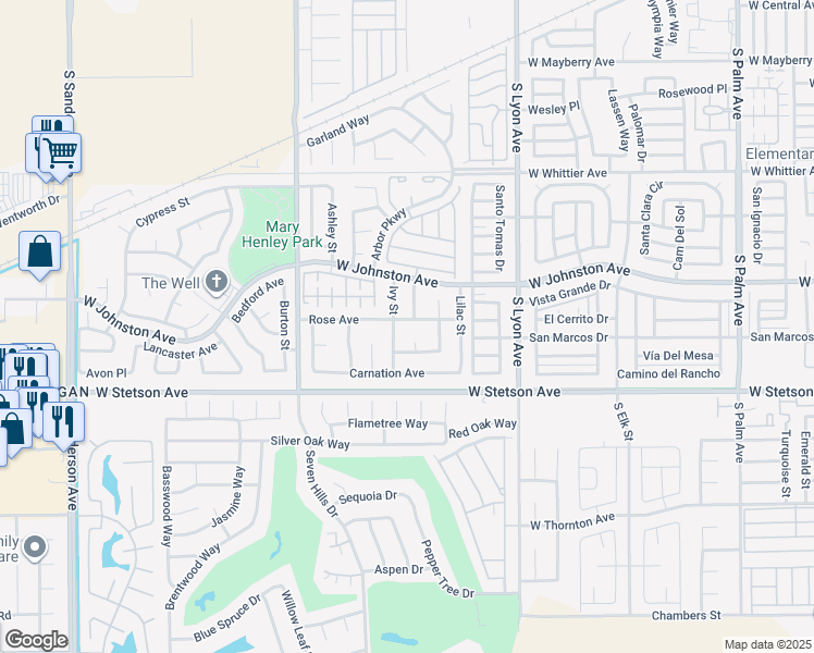 map of restaurants, bars, coffee shops, grocery stores, and more near 983 Ivy Street in Hemet
