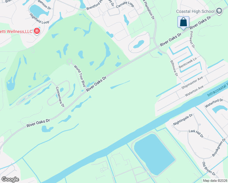 map of restaurants, bars, coffee shops, grocery stores, and more near 1234 River Oaks Drive in Myrtle Beach