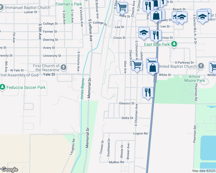 map of restaurants, bars, coffee shops, grocery stores, and more near Turntable Place in Cleveland