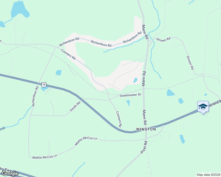 map of restaurants, bars, coffee shops, grocery stores, and more near 7877 Poppy Seed Place in Douglas County