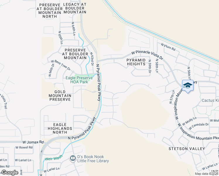 map of restaurants, bars, coffee shops, grocery stores, and more near 6240 West Fetlock Trail in Phoenix