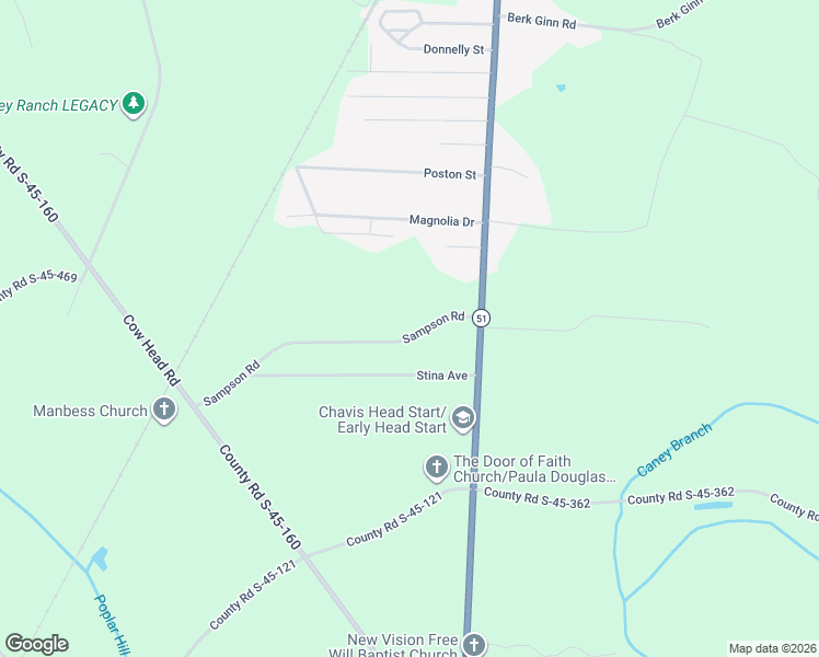 map of restaurants, bars, coffee shops, grocery stores, and more near 2-130 Sampson Road in Hemingway