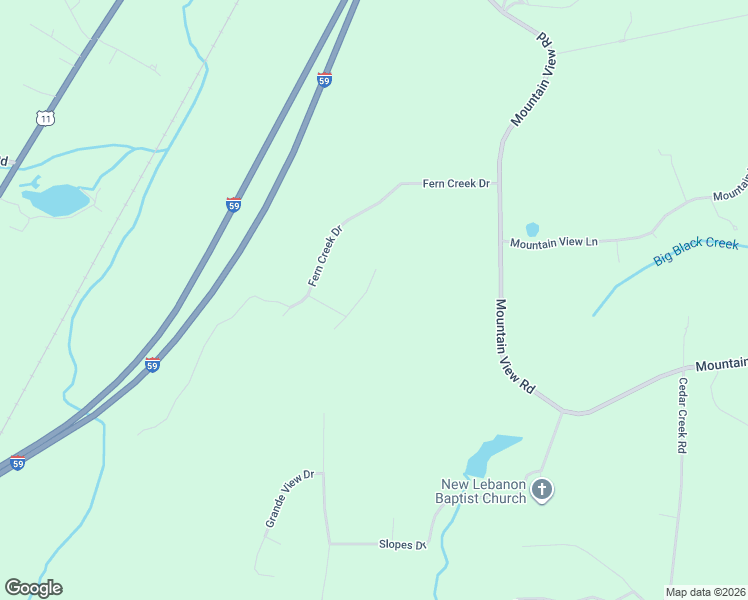 map of restaurants, bars, coffee shops, grocery stores, and more near 122 Fern Creek Cir in Springville