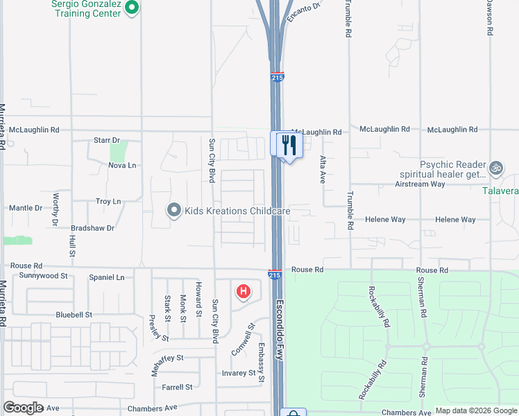 map of restaurants, bars, coffee shops, grocery stores, and more near in Riverside County