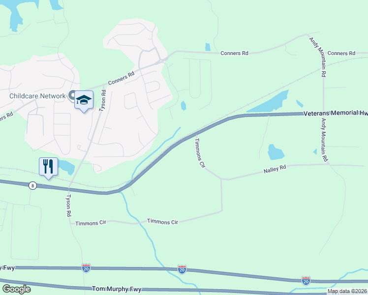 map of restaurants, bars, coffee shops, grocery stores, and more near 9081 U.S. 78 in Villa Rica