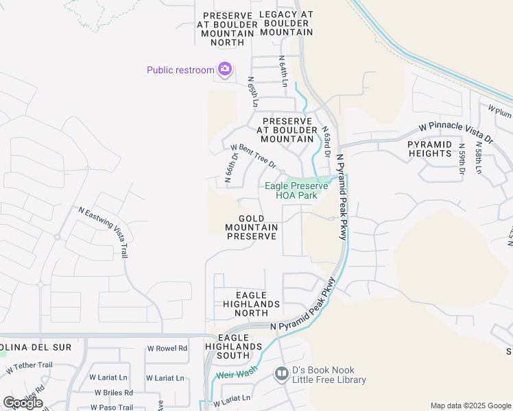 map of restaurants, bars, coffee shops, grocery stores, and more near 6529 West Buckhorn Trail in Phoenix