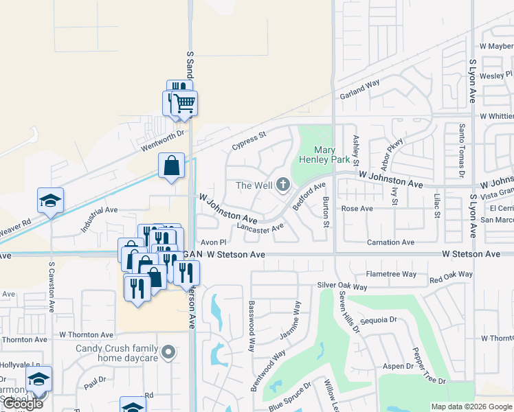 map of restaurants, bars, coffee shops, grocery stores, and more near 980 Lexington Street in Hemet