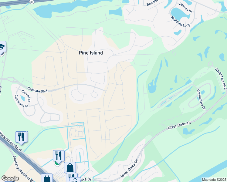 map of restaurants, bars, coffee shops, grocery stores, and more near Unnamed Road in Myrtle Beach