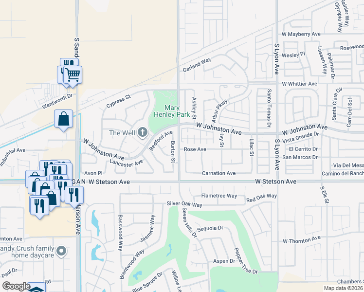 map of restaurants, bars, coffee shops, grocery stores, and more near in Hemet