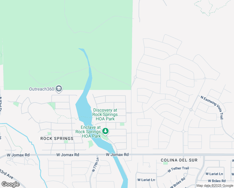 map of restaurants, bars, coffee shops, grocery stores, and more near 7576 West Fetlock Trail in Peoria