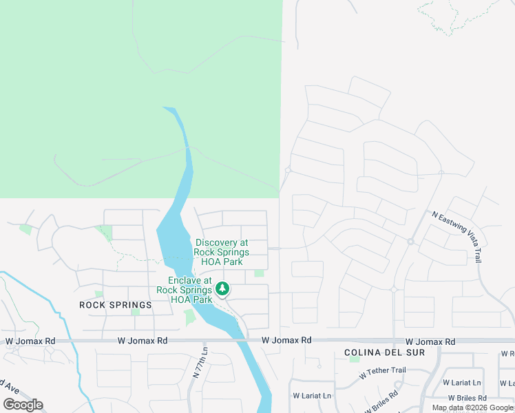map of restaurants, bars, coffee shops, grocery stores, and more near 7576 West Fetlock Trail in Peoria