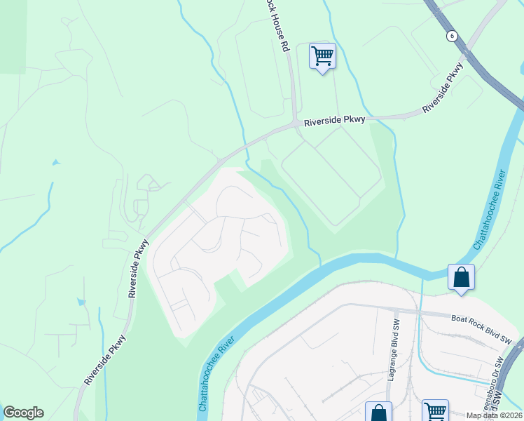 map of restaurants, bars, coffee shops, grocery stores, and more near 9105 Hanover Street in Lithia Springs