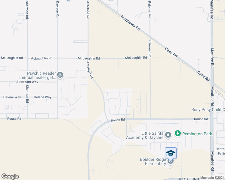 map of restaurants, bars, coffee shops, grocery stores, and more near 28300 Abbey Lane in Menifee