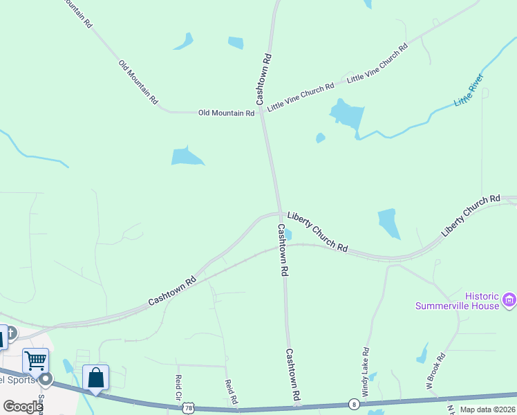 map of restaurants, bars, coffee shops, grocery stores, and more near 1556 Cashtown Road in Bremen