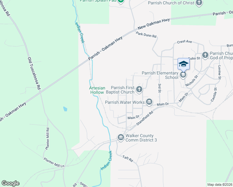 map of restaurants, bars, coffee shops, grocery stores, and more near 137 Hill Drive in Parrish