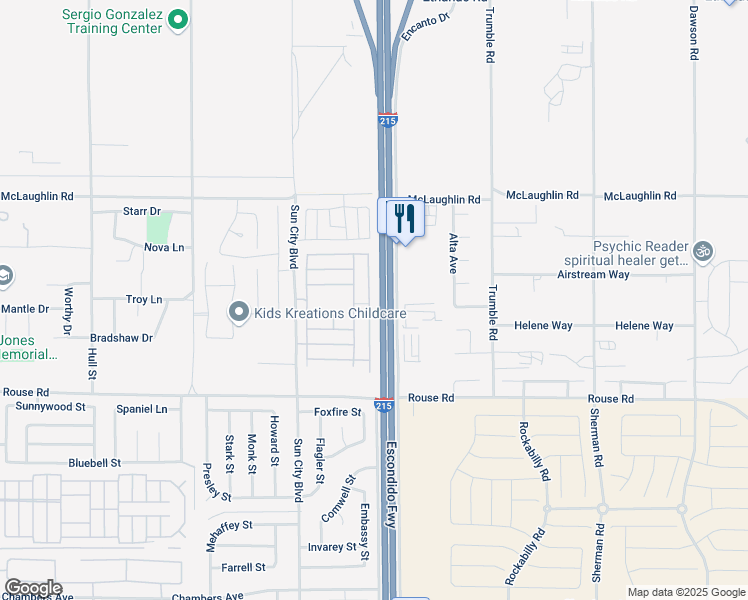map of restaurants, bars, coffee shops, grocery stores, and more near 26768 China Drive in Menifee