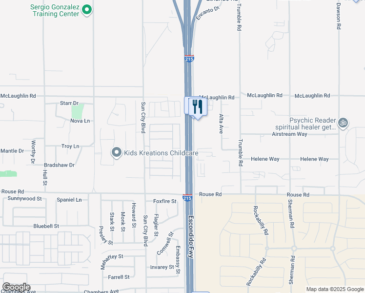 map of restaurants, bars, coffee shops, grocery stores, and more near 26768 China Drive in Menifee