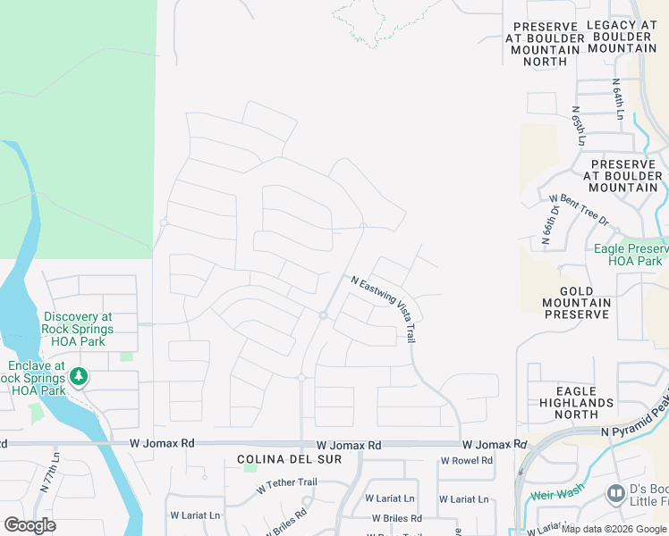 map of restaurants, bars, coffee shops, grocery stores, and more near 7146 West Jomax Road in Peoria
