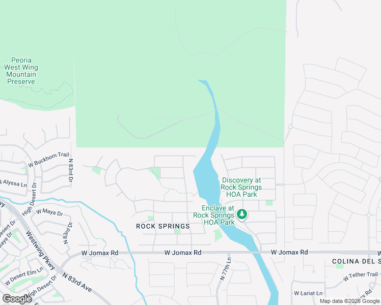 map of restaurants, bars, coffee shops, grocery stores, and more near 7832 West Fetlock Trail in Peoria